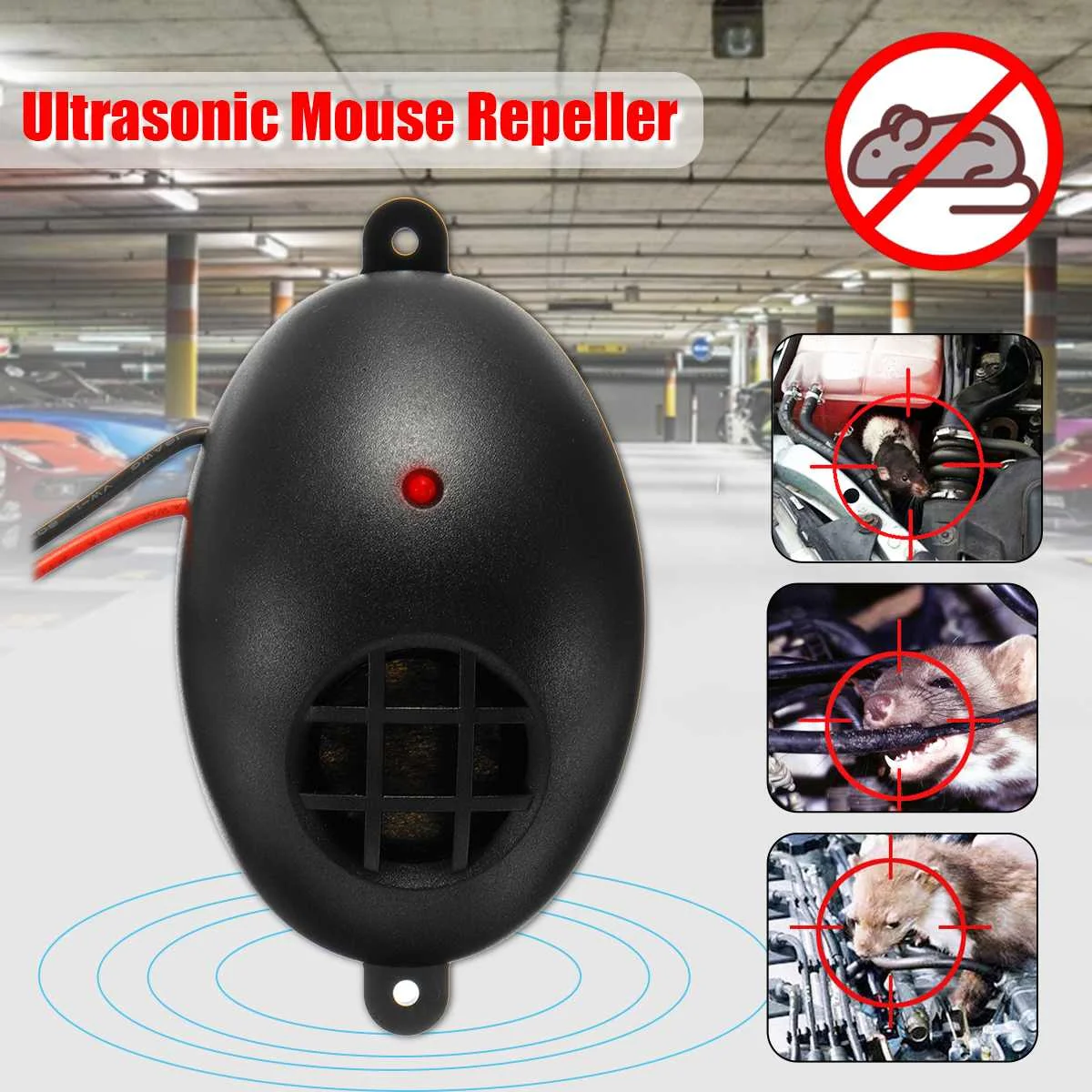 Car Vehicle Ultrasonic Mouse Repeller 12V DC 20-70KHZ Ultrasound Pest Controller Deterrent Tool Semicircular Easy to Install
Car Vehicle Ultrasonic Mouse Repeller 12V DC 20-70KHZ Ultrasound Pest Controller Deterrent Tool Semicircular Easy to Install