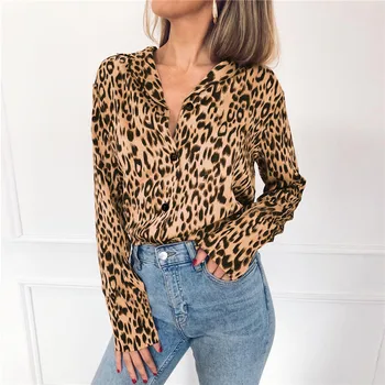 Women Leopard Long Sleeve V-neck Loose Tops Shirt Ladies Casual Button Blouse
Women Leopard Long Sleeve V-neck Loose Tops Shirt Ladies Casual Button Blouse