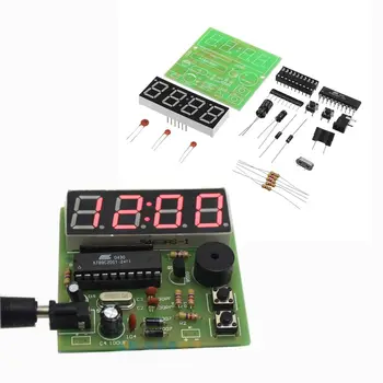 LEORY 1PC Digital Clock MCU Clock Kit Circuit DIY 3-5V Multi Function Four Bit kit
LEORY 1PC Digital Clock MCU Clock Kit Circuit DIY 3-5V Multi Function Four Bit kit