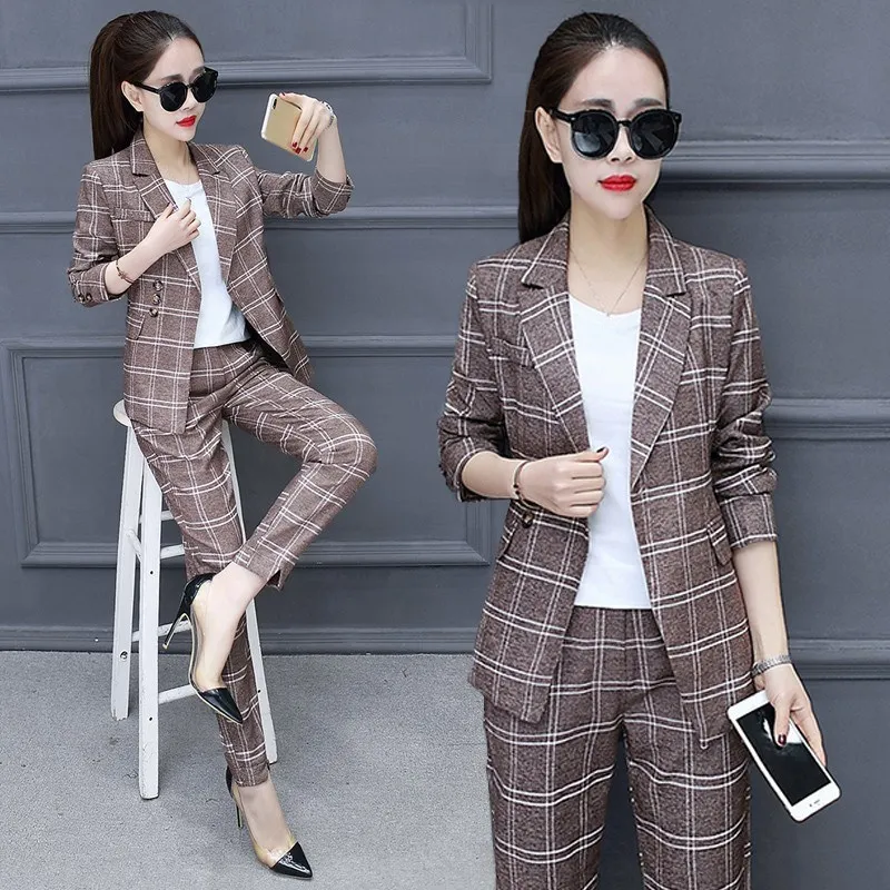2019 Autumn New Irregular Blazer 2 Piece Sets Causal Plaid Jacket +Straight Pant Elegant Workwear Office Lady Blazers Pant Suits
2019 Autumn New Irregular Blazer 2 Piece Sets Causal Plaid Jacket +Straight Pant Elegant Workwear Office Lady Blazers Pant Suits