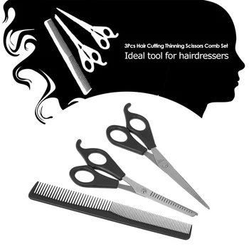 3Pcs/set Hair Cutting Thinning Scissors Set Hair Scissors Hair Comb Set Professional Hairdressing Shears With Comb Styling Tools
3Pcs/set Hair Cutting Thinning Scissors Set Hair Scissors Hair Comb Set Professional Hairdressing Shears With Comb Styling Tools