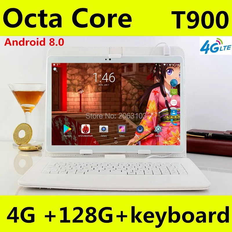 

Android 8.0 OS Google Play Store 3G 4G LTE 10 inch MT8752 Octa Core Tablet 4GB RAM 128GB ROM Dual SIM Trays 1920*1200 IPS