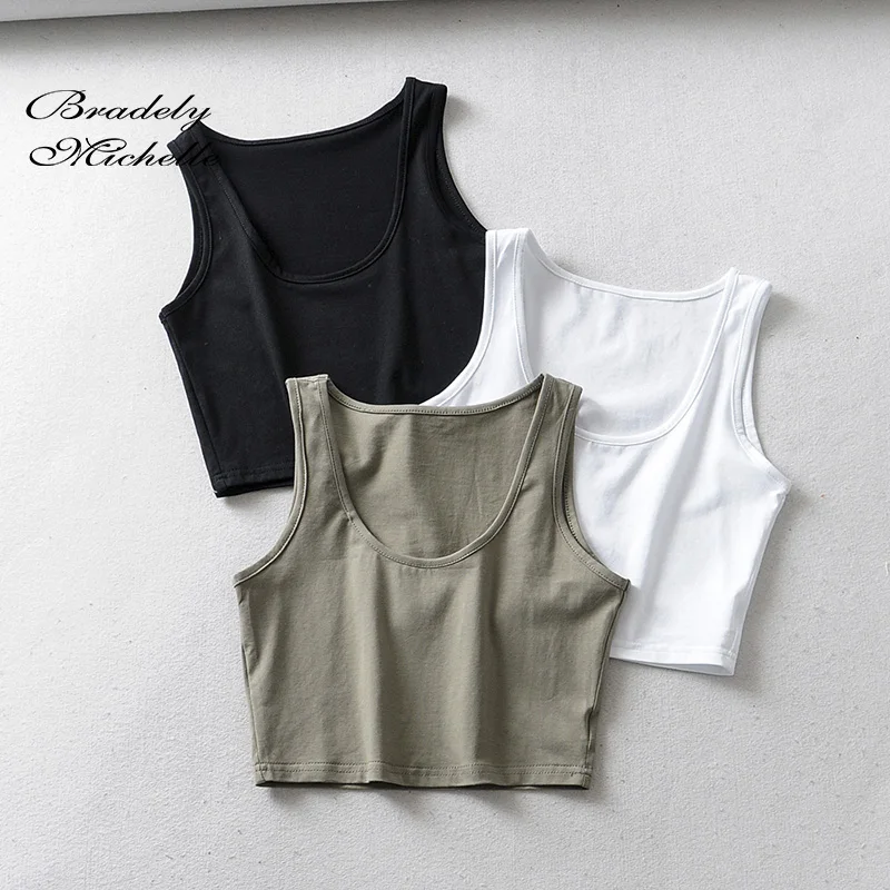 BRADELY MICHELLE 2019 sexy women summer crop tops sleeveless deep o-neck short cotton knitted bar
BRADELY MICHELLE 2019 sexy women summer crop tops sleeveless deep o-neck short cotton knitted bar