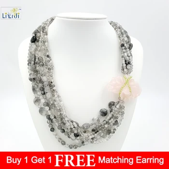 Natural Stone Cloudy Quartz ,Rose Quartz Flower,Peridot with 925 Sterling silver Clasp Necklace Fashion Women Jewelry
Natural Stone Cloudy Quartz ,Rose Quartz Flower,Peridot with 925 Sterling silver Clasp Necklace Fashion Women Jewelry