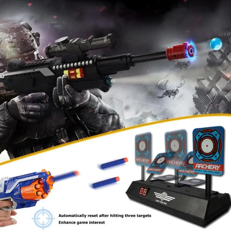 Precision Scoring Auto Reset Electric Target Sound Light Smart Score Target for Kids Shooting Game Gun Toy Accessories
Precision Scoring Auto Reset Electric Target Sound Light Smart Score Target for Kids Shooting Game Gun Toy Accessories