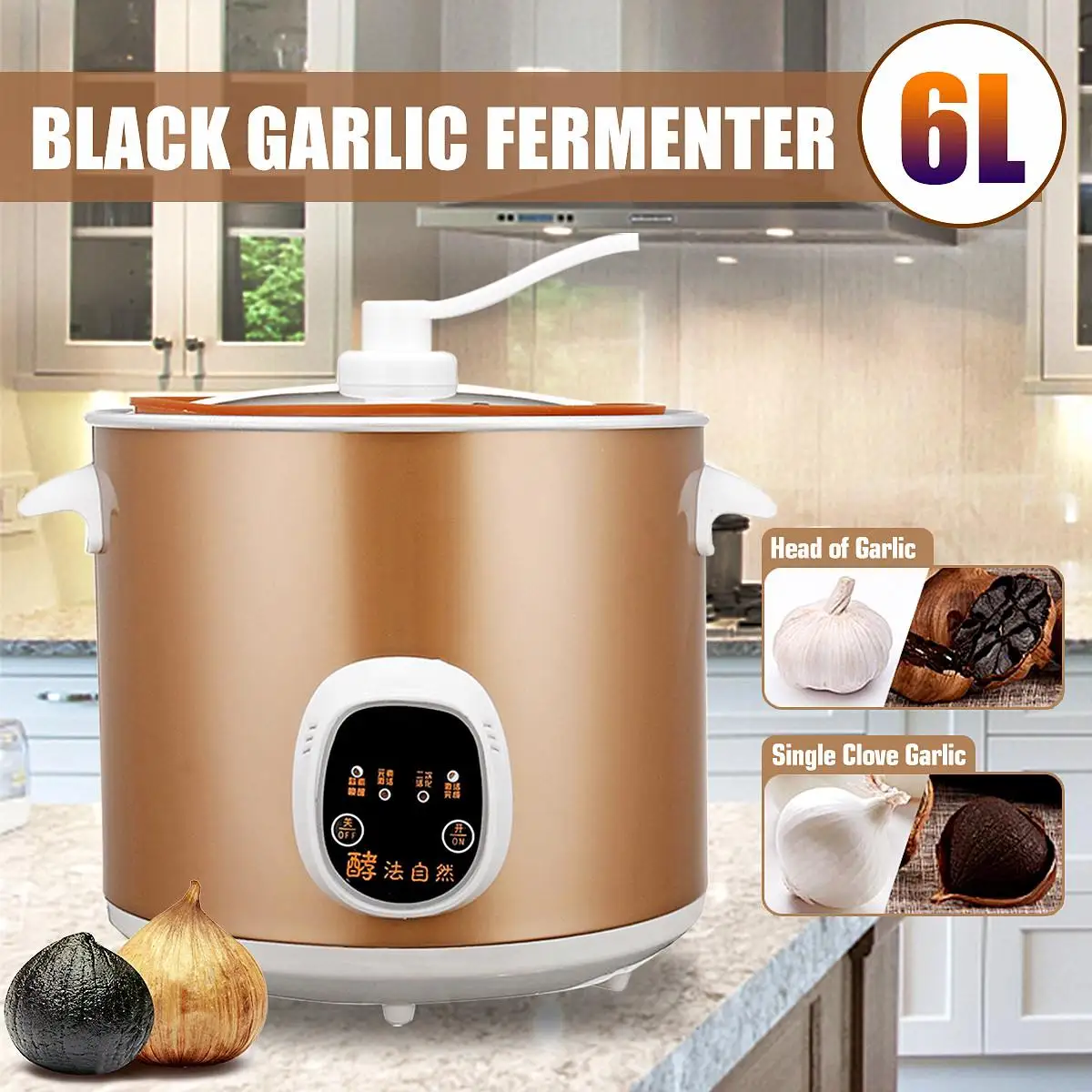 6L 70W Automatic Intelligent Black Garlic Fermenter Household Diy Zymolysis Pot Maker 220V Black Garlic Fermenting Machine 
6L 70W Automatic Intelligent Black Garlic Fermenter Household Diy Zymolysis Pot Maker 220V Black Garlic Fermenting Machine