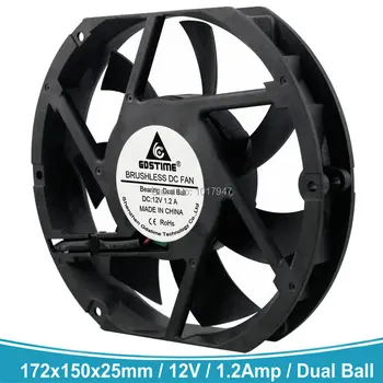 Gdstime 172mm 17225 DC 12V 172x150x25mm Ball Bearing Server Inverter Cooling Fan
Gdstime 172mm 17225 DC 12V 172x150x25mm Ball Bearing Server Inverter Cooling Fan