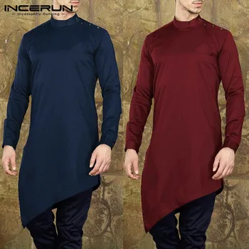 INCERUN Mens Shirts Suit Long Sleeve Solid Men Long Tops Muslim Islamic Arab Kaftan Casual Irregular Hem Men Clothes 2020
INCERUN Mens Shirts Suit Long Sleeve Solid Men Long Tops Muslim Islamic Arab Kaftan Casual Irregular Hem Men Clothes 2020