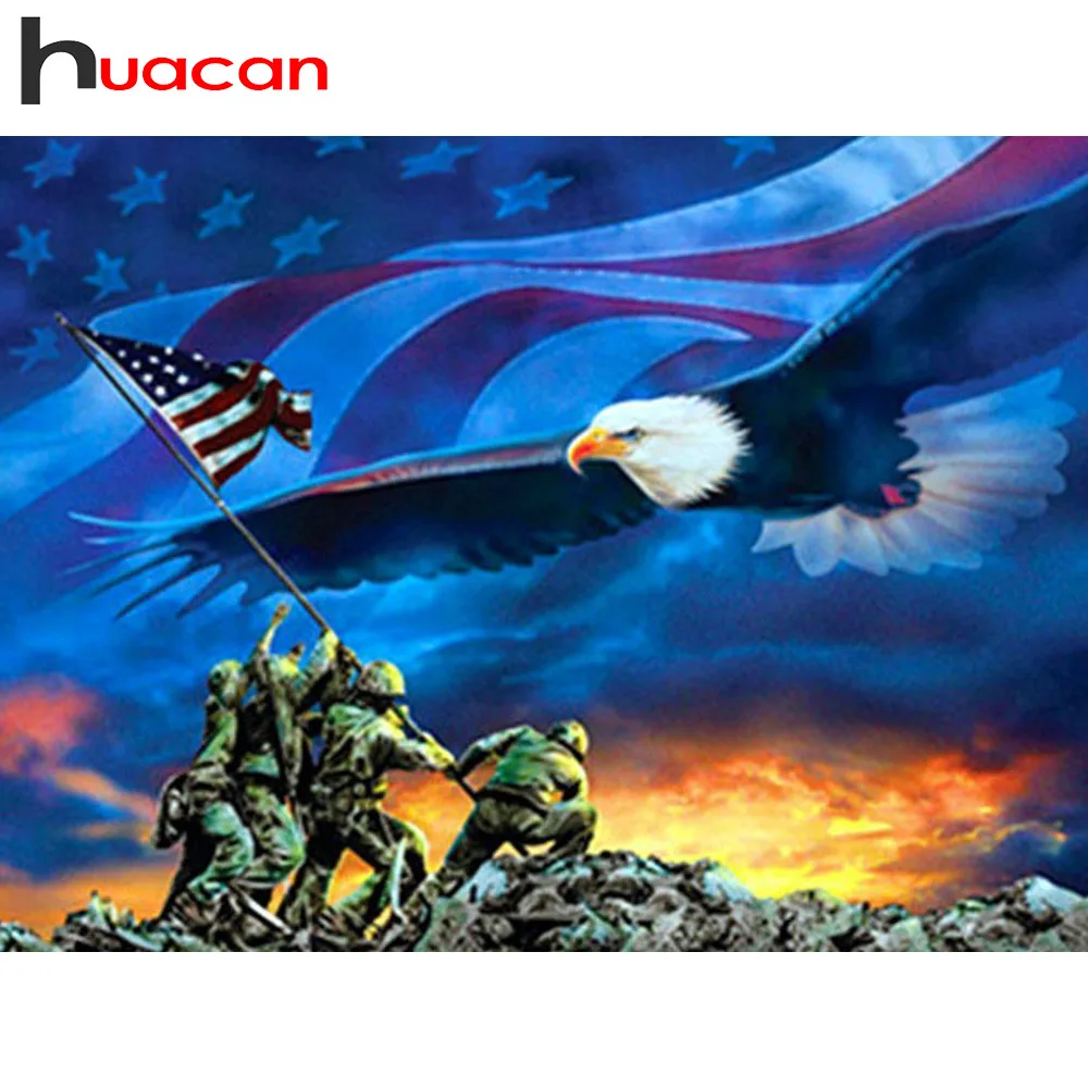 Huacan Full Drill Square Diamond Embroidery Eagle And Soldier 5D DIY Diamond Painting Picture Of Rhinestone Home Decoration
Huacan Full Drill Square Diamond Embroidery Eagle And Soldier 5D DIY Diamond Painting Picture Of Rhinestone Home Decoration