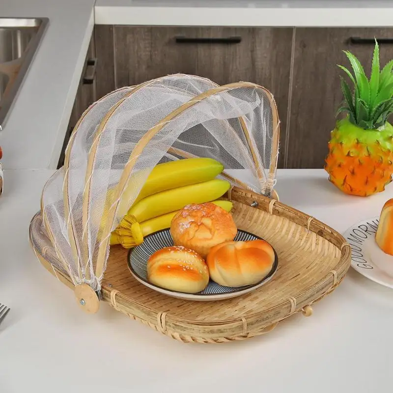 1pc Handmade Mosquito Proof Basket Dustproof Picnic Basket Handmade Fruit Vegetable Bread Cover Wicker Basket with Gauze
1pc Handmade Mosquito Proof Basket Dustproof Picnic Basket Handmade Fruit Vegetable Bread Cover Wicker Basket with Gauze