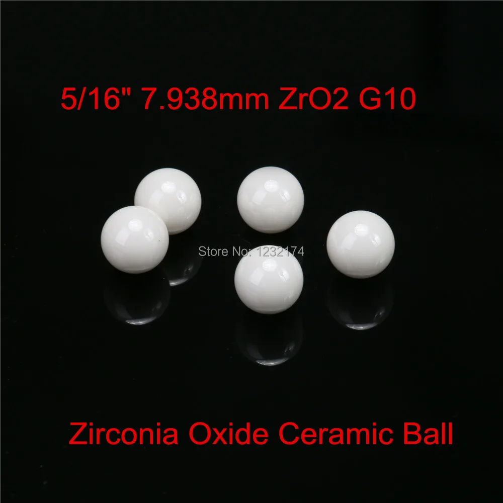 

5/16"7.938mm ZrO2 Zirconia Oxide Ceramic Ball G10 100pcs for valve ball,bearing, homogenizer,sprayer,pump 7.938mm ZrO2 ball