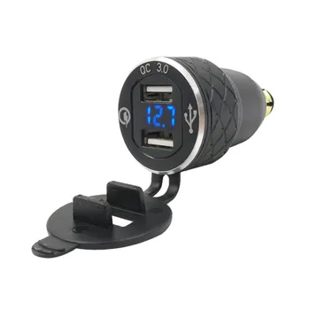 Dual USB Car Charger CNC Aluminum Alloy QC3.0 Digital Voltmeter for BMW Motorcycle
Dual USB Car Charger CNC Aluminum Alloy QC3.0 Digital Voltmeter for BMW Motorcycle