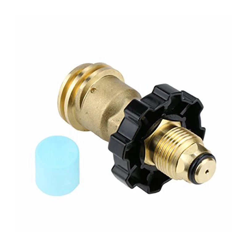 New BY601 gas tank adapter with valve control safety device Propane adapter with black handle Convert POL to QCC1
New BY601 gas tank adapter with valve control safety device Propane adapter with black handle Convert POL to QCC1
