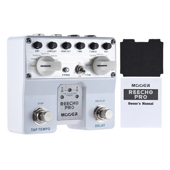 MOOER Reecho Pro Guitar Pedal Digital Delay Guitar Effect Pedal Twin Footswitch with 6 Delay Effects Loop Recording Function
MOOER Reecho Pro Guitar Pedal Digital Delay Guitar Effect Pedal Twin Footswitch with 6 Delay Effects Loop Recording Function
