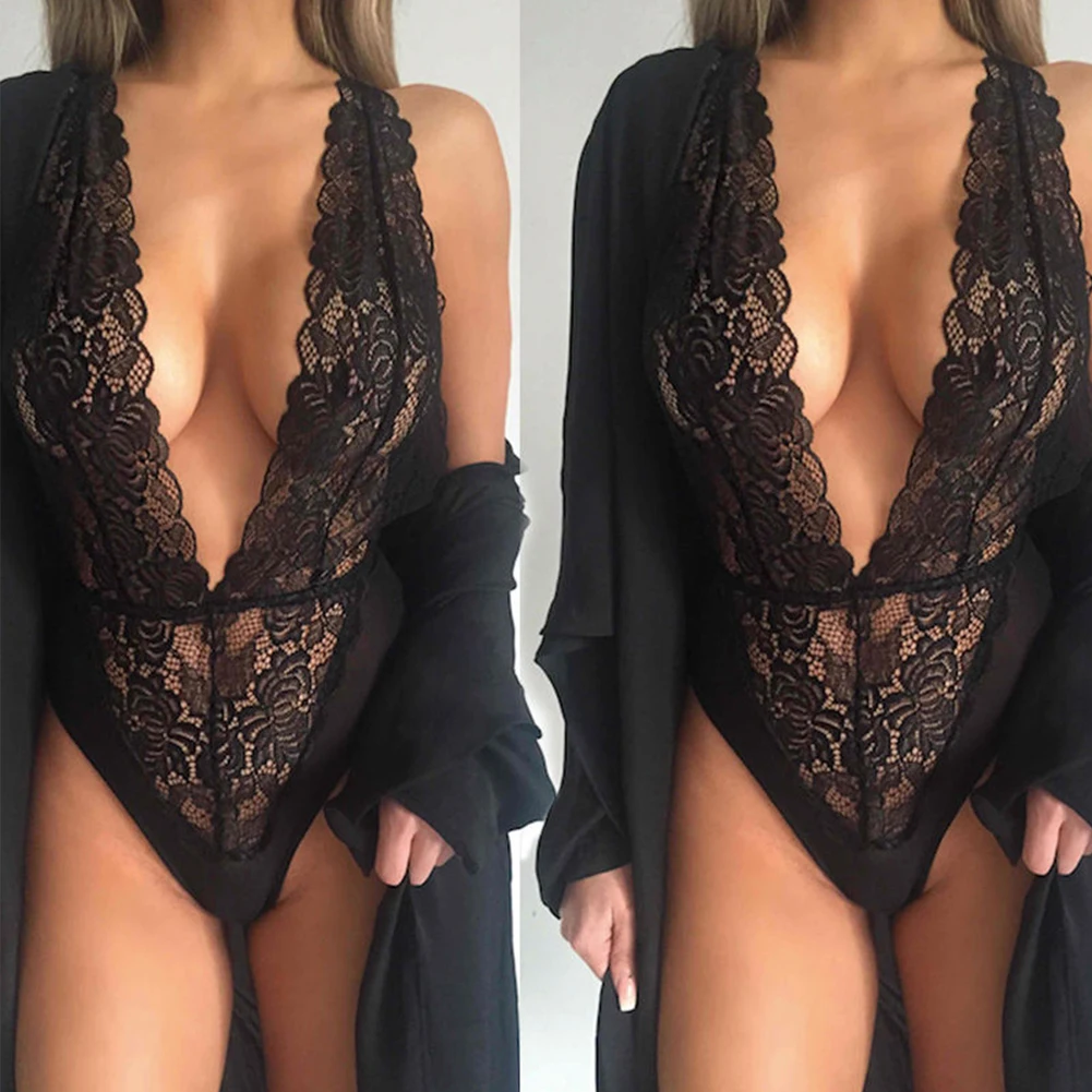 Sexy Lingerie Women Black Lace Perspective Deep V Neck Sexy Babydoll Erotic Lingerie lenceria Sexy Costumes
Sexy Lingerie Women Black Lace Perspective Deep V Neck Sexy Babydoll Erotic Lingerie lenceria Sexy Costumes