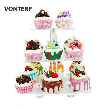 HMROVOOM 1 PC square 3 Tier Acrylic Cupcake Display Stand acrylic cake holder with base 3 Tier square (4.7" between 2 layers)
HMROVOOM 1 PC square 3 Tier Acrylic Cupcake Display Stand acrylic cake holder with base 3 Tier square (4.7" between 2 layers)