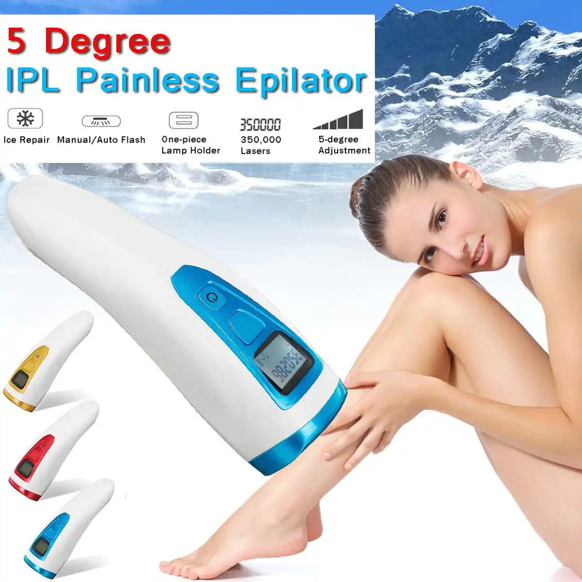 US/EU Plug 100-240V Painless Laser Hair Removal Epilator 5 Gears Mini Facial Bikini Armpit Permanent Device Permanent Colors
US/EU Plug 100-240V Painless Laser Hair Removal Epilator 5 Gears Mini Facial Bikini Armpit Permanent Device Permanent Colors