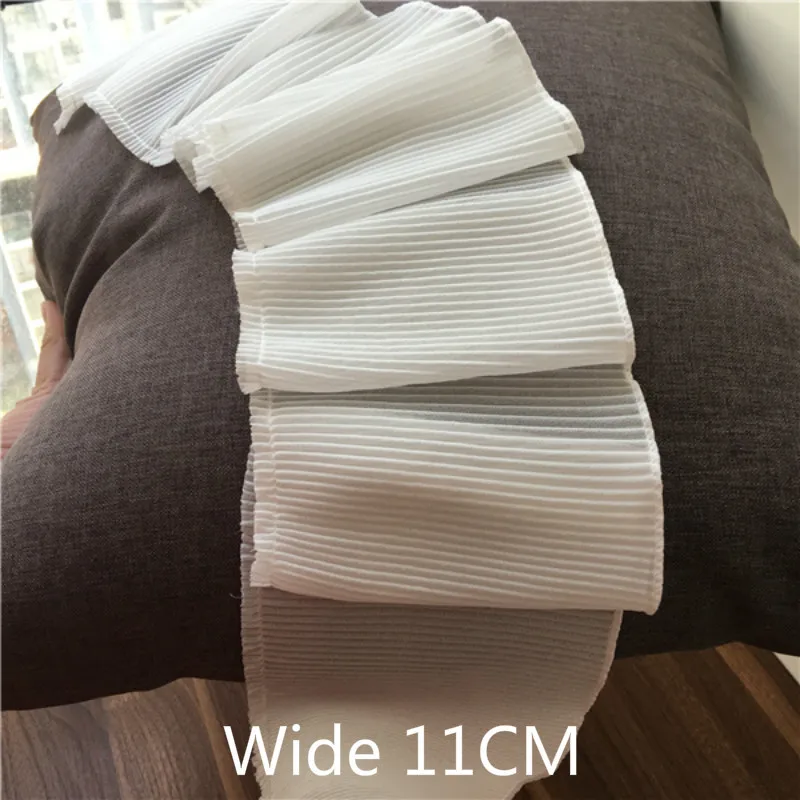 11CM Wide White Black Organza Ruffle Trim Chiffon Lace Frabic Embroidered Ribbons Edge Collar Appliques For Sewing Dress Guipure
11CM Wide White Black Organza Ruffle Trim Chiffon Lace Frabic Embroidered Ribbons Edge Collar Appliques For Sewing Dress Guipure