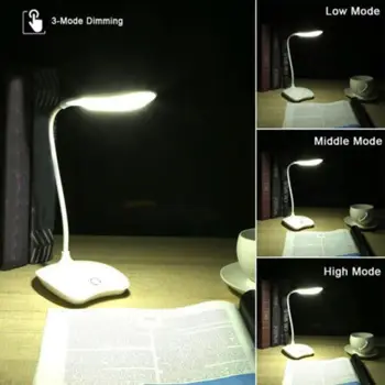 

3W 14 LED Desk Lamps 6000k USB Charging Reading Light 3 Mode Flexible Table Lamp USB Gadgets