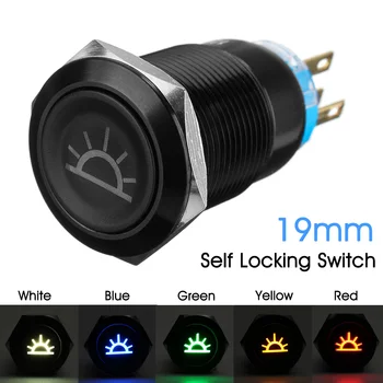 19mm LED Push Button Switch 12V Interior Light Self-lock Momentary Switches For Car Truck Boat 
19mm LED Push Button Switch 12V Interior Light Self-lock Momentary Switches For Car Truck Boat