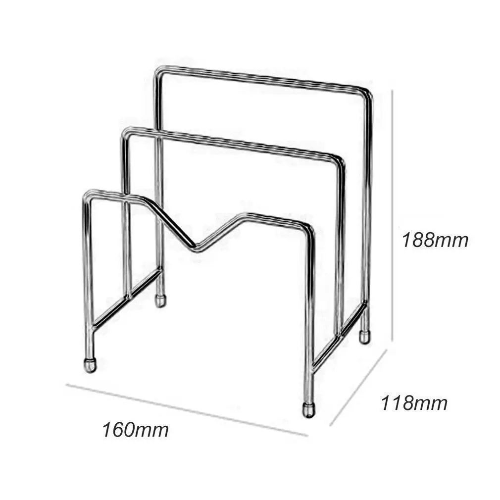 1PC Pan Pot Cover Lid Rack Stand Cutting Board Holder Kitchen Organizer Metal Lid Shelf Cooking Stand Holder Stove Organizer
1PC Pan Pot Cover Lid Rack Stand Cutting Board Holder Kitchen Organizer Metal Lid Shelf Cooking Stand Holder Stove Organizer