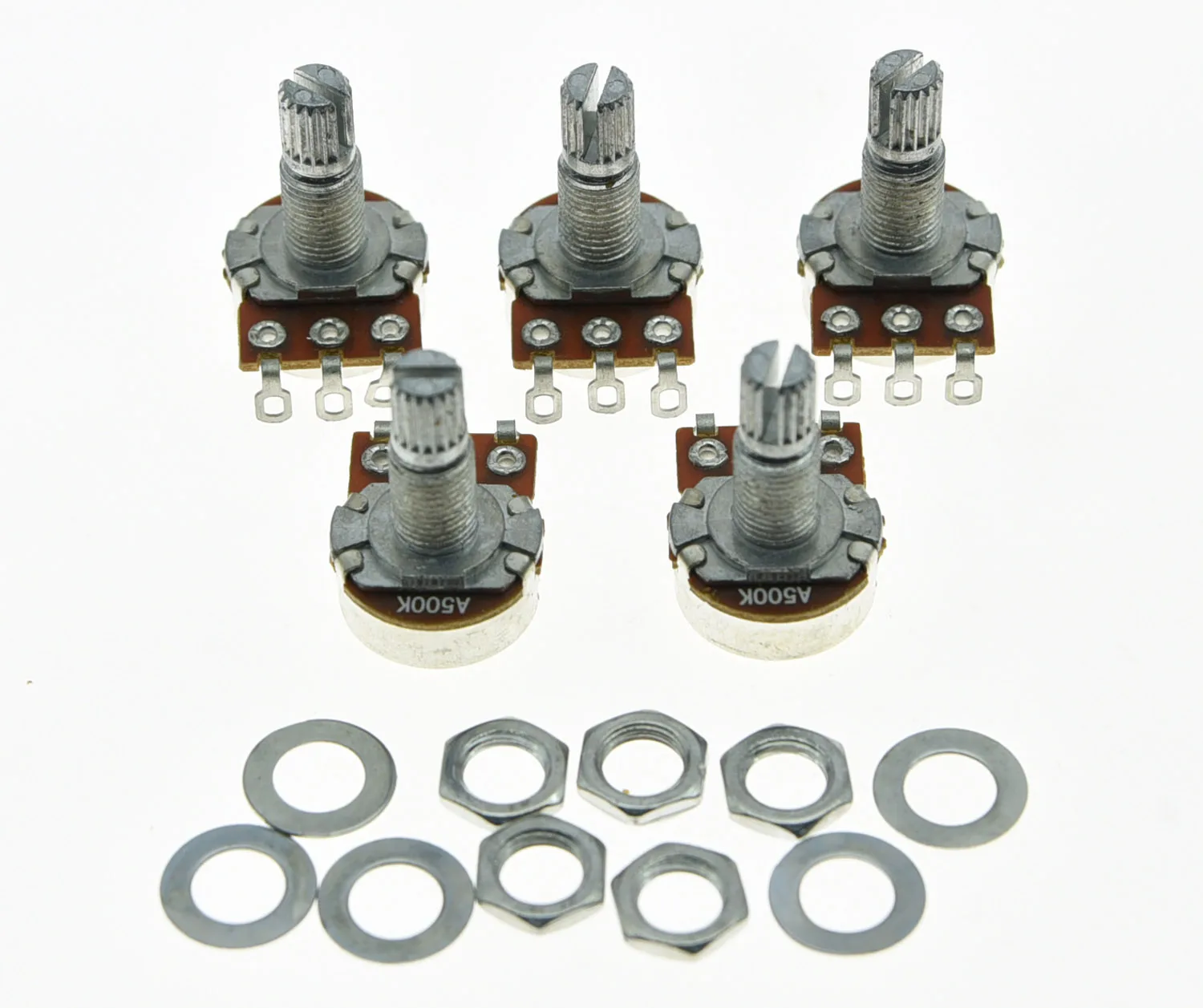 KAISH 10x A500K Audio Guitar Mini Pots Long Split Shaft 500K Guitar Potentiometers
KAISH 10x A500K Audio Guitar Mini Pots Long Split Shaft 500K Guitar Potentiometers