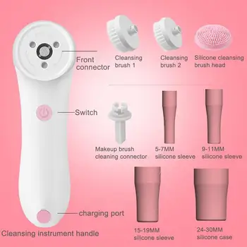 Facial Instrument Makeup Brushes Multifunctional Electric Cleansing Brush Pore Cleaner Silicone Blackhead Removal Device
Facial Instrument Makeup Brushes Multifunctional Electric Cleansing Brush Pore Cleaner Silicone Blackhead Removal Device