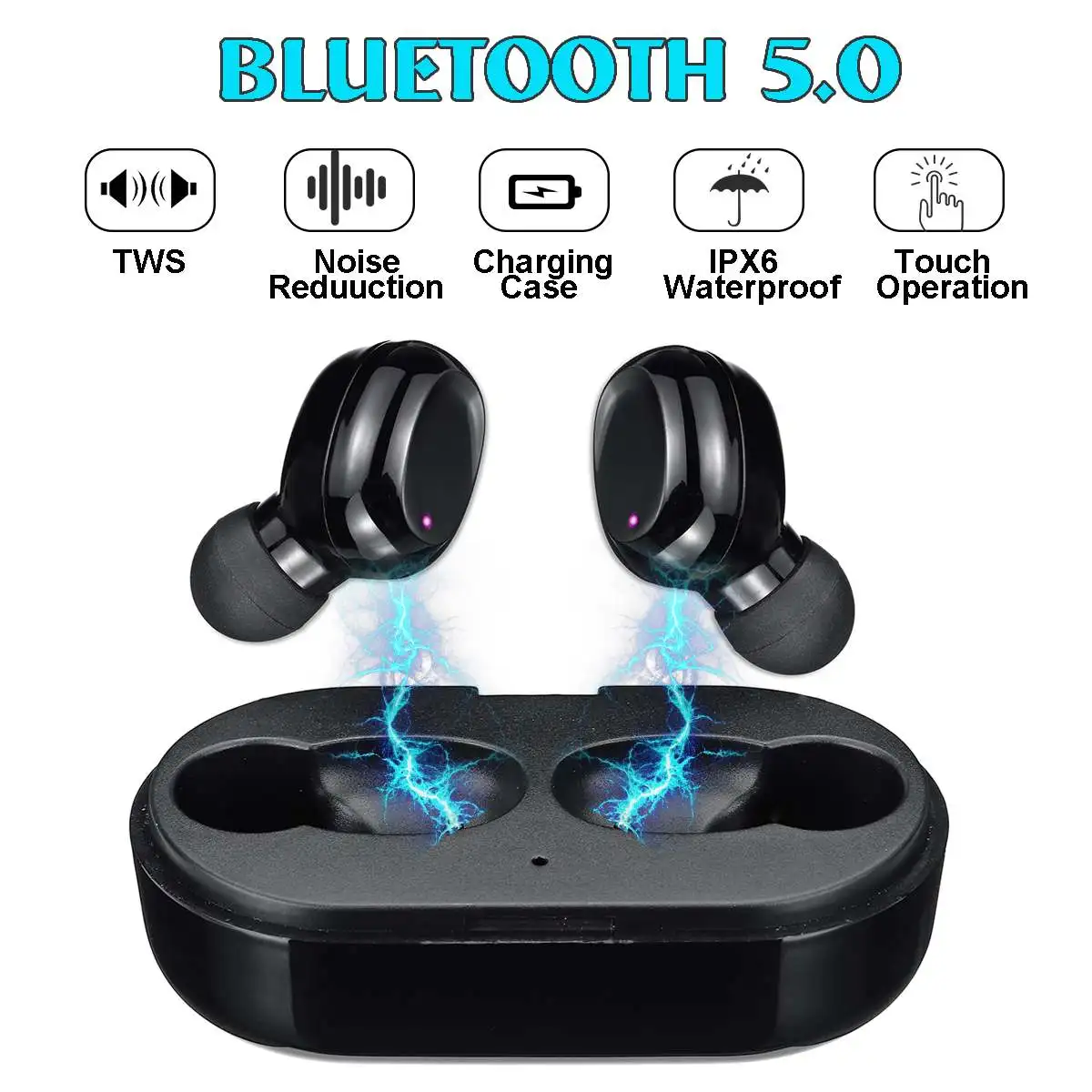 bluetooth 5.0 Earphones TWS Wireless Stereo Earphones Touchs Control IPX6 Waterproof Siri Headset Earbuds With Charging Box
bluetooth 5.0 Earphones TWS Wireless Stereo Earphones Touchs Control IPX6 Waterproof Siri Headset Earbuds With Charging Box