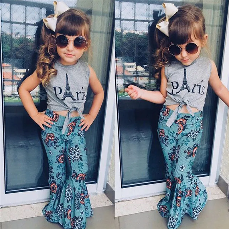 Summer Cotton Children Suit 2019 Toddler Girls Letter Tops Vest+Floral Wide Leg Pants 2pcs Outfits Kids Clothes Set
Summer Cotton Children Suit 2019 Toddler Girls Letter Tops Vest+Floral Wide Leg Pants 2pcs Outfits Kids Clothes Set