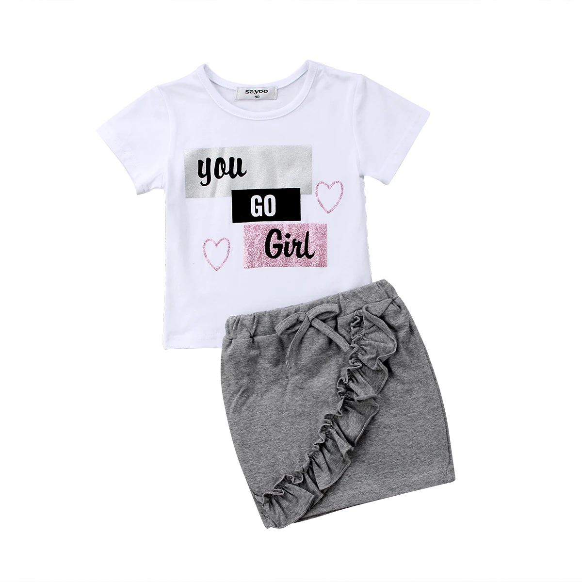 2019 Brand New Toddler Kids Baby Girls Short Sleeves Tops T-shirt Ruffles Skirts You Go Outfits Clothes Summer Set
2019 Brand New Toddler Kids Baby Girls Short Sleeves Tops T-shirt Ruffles Skirts You Go Outfits Clothes Summer Set