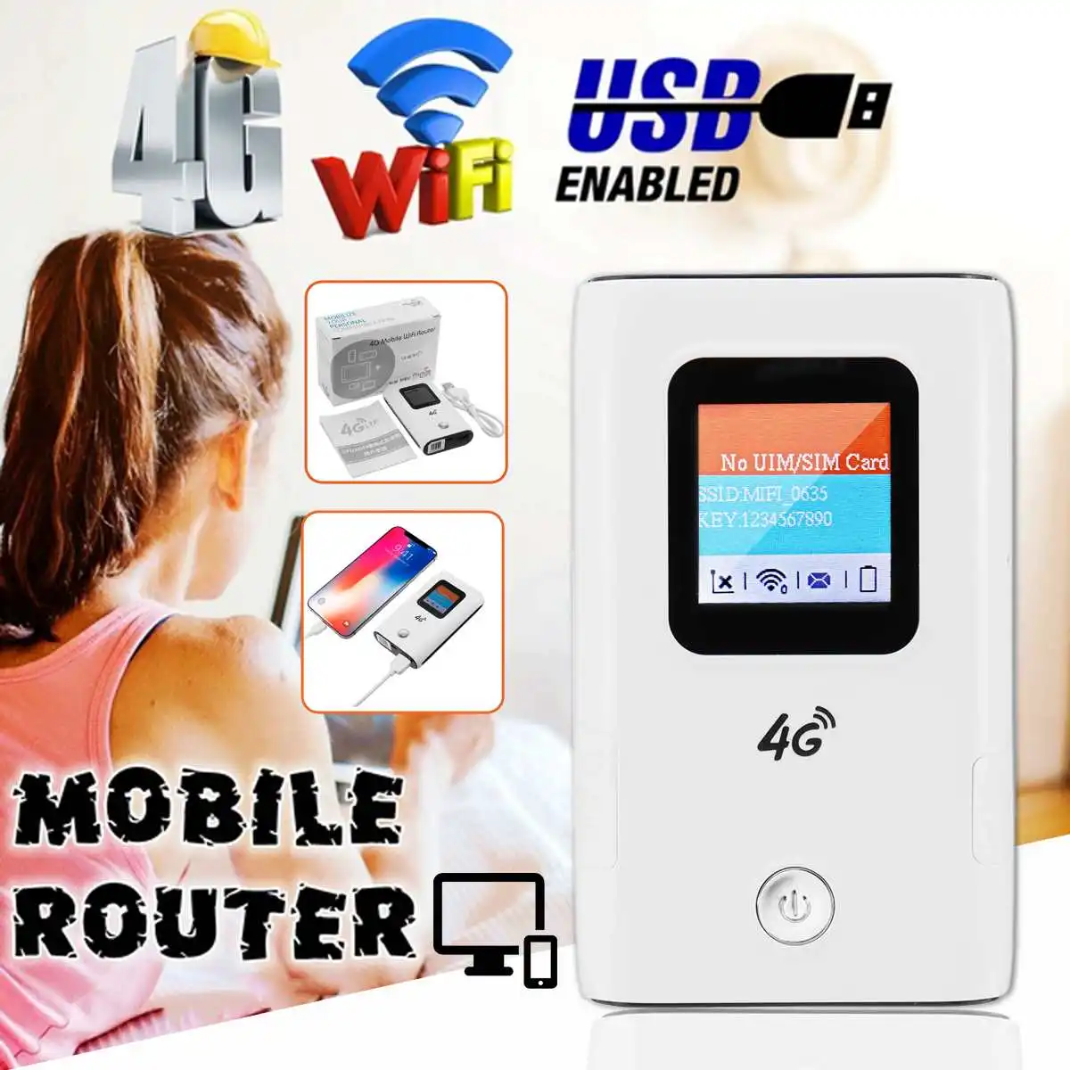 MF8052S 4g Wireless Router With Mobile Power Function Portable Wifi Charging Treasure Portable Supports all WiFi devices
MF8052S 4g Wireless Router With Mobile Power Function Portable Wifi Charging Treasure Portable Supports all WiFi devices
