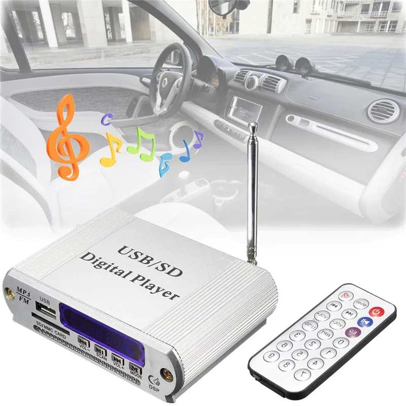 Mini MP3 USB SD Digital Player FM Radio Remote Control LED Display Headphone Digital Auto Car Power Amplifier with Remote
Mini MP3 USB SD Digital Player FM Radio Remote Control LED Display Headphone Digital Auto Car Power Amplifier with Remote