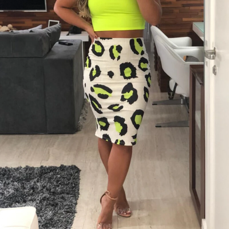 Leopard Print Bodycon Skirt Womens High Waist Elastic Night Out Knee Length Skirts Women Summer Elegant Workwear Skirt
Leopard Print Bodycon Skirt Womens High Waist Elastic Night Out Knee Length Skirts Women Summer Elegant Workwear Skirt