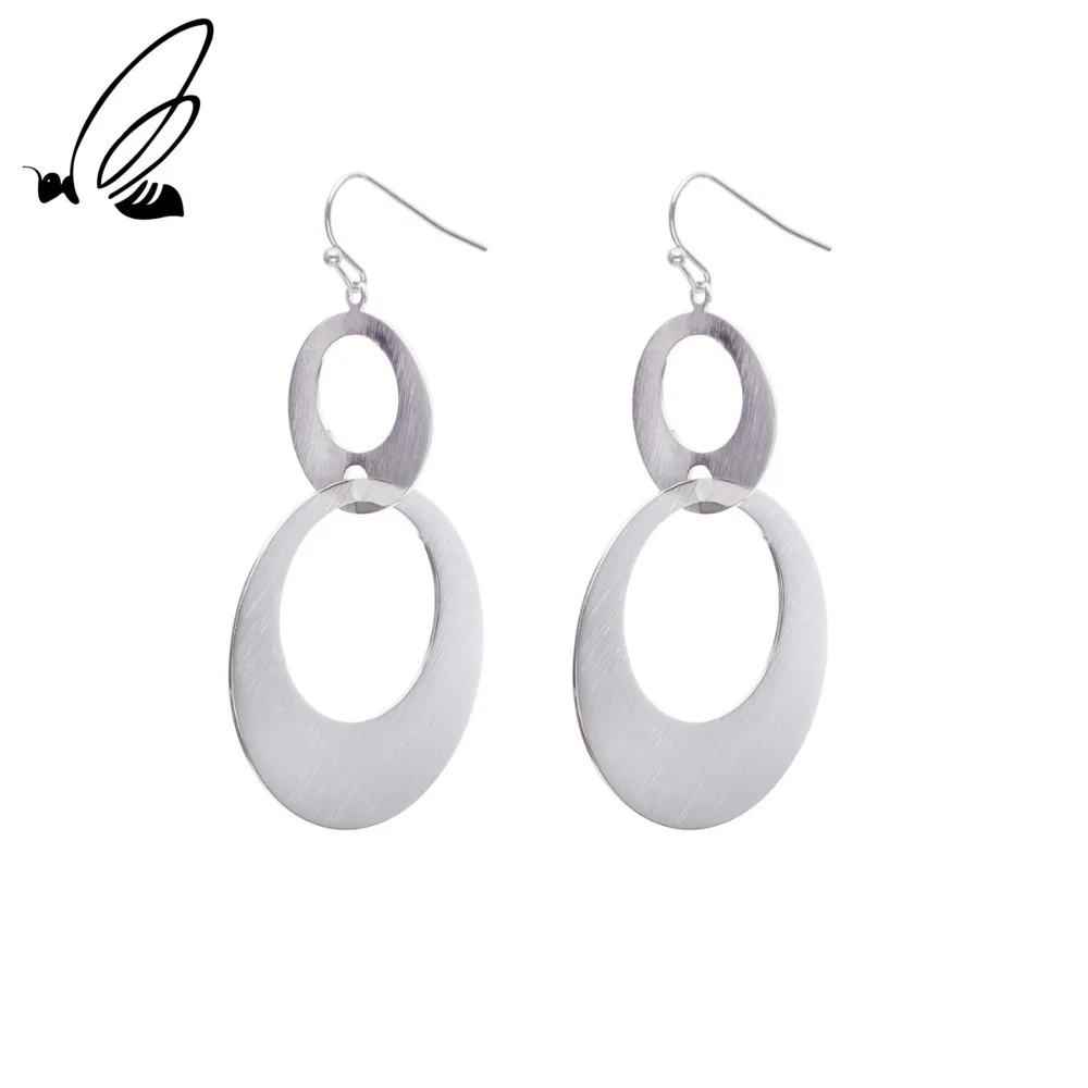 S'Steel New Hot Sale Fashion Wire Drawing Stainless Steel Elegant Metal Geometry Round Long Drop Earrings Jewelry For Women
S'Steel New Hot Sale Fashion Wire Drawing Stainless Steel Elegant Metal Geometry Round Long Drop Earrings Jewelry For Women