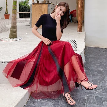 2019 Summer Knitted Women 2 Pieces Set Dress Black Short Sleeve T Shirt + Mesh Beading Letter Long Skirt Suits
2019 Summer Knitted Women 2 Pieces Set Dress Black Short Sleeve T Shirt + Mesh Beading Letter Long Skirt Suits