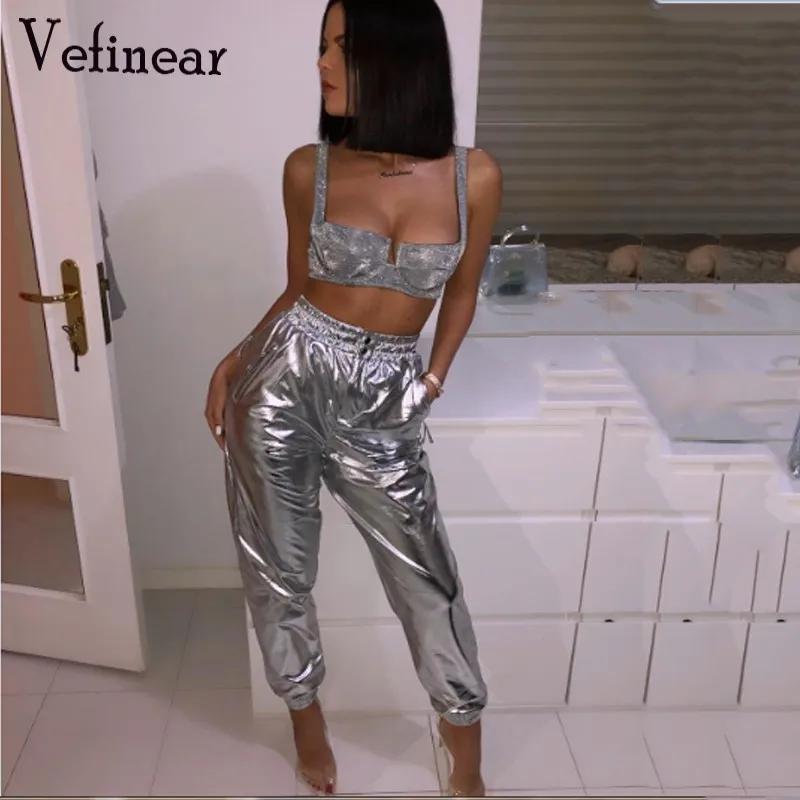 2019 Sexy 2 Piece Set Women Deep V Neck Summer Two Piece Set Party Club Two Piece Set Shiny Bling Top & Pants Women Set
2019 Sexy 2 Piece Set Women Deep V Neck Summer Two Piece Set Party Club Two Piece Set Shiny Bling Top & Pants Women Set