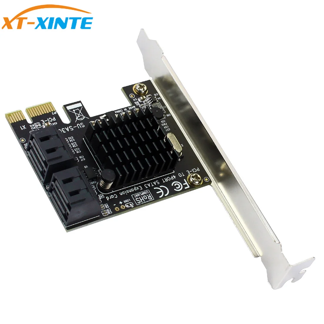 PCIE к SATA карта PCI E адаптер Express SATA3.0 расширения 4 порта SATA3 для SSD HDD IPFS Mining Marvell 88SE9215