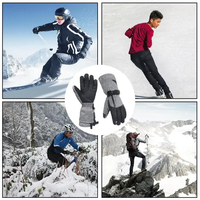 Outdoor Thicker Sports Skiing Gloves Winter Man And Women Warm Waterproof Windproof Snow Snowboard Ski | Спорт и развлечения