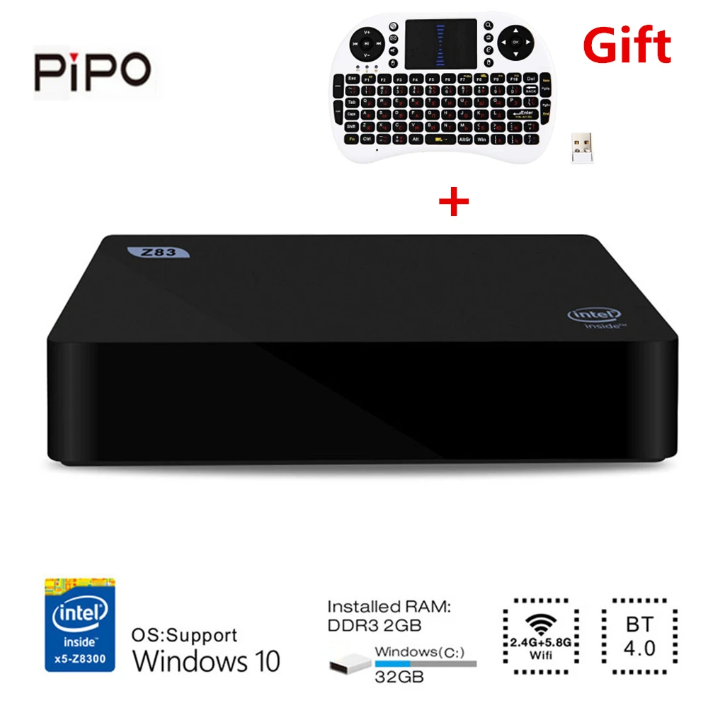 Z83II Mini PC Windows 10 Intel Atom X5-Z8350 Quad Core 2.4G 5.8G WiFi Desktop Computers Minicomputer Minipc Media Palyer 2G 32G
Z83II Mini PC Windows 10 Intel Atom X5-Z8350 Quad Core 2.4G 5.8G WiFi Desktop Computers Minicomputer Minipc Media Palyer 2G 32G