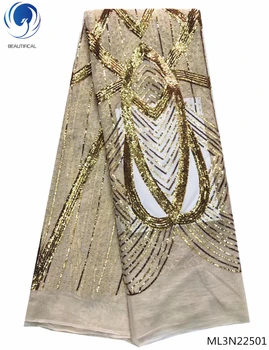 BEAUTIFICAL sequin lace latest sequins lace 2019 gold african lace fabric 5 yards/piece gold sequin fabric laces ML3N225 
BEAUTIFICAL sequin lace latest sequins lace 2019 gold african lace fabric 5 yards/piece gold sequin fabric laces ML3N225