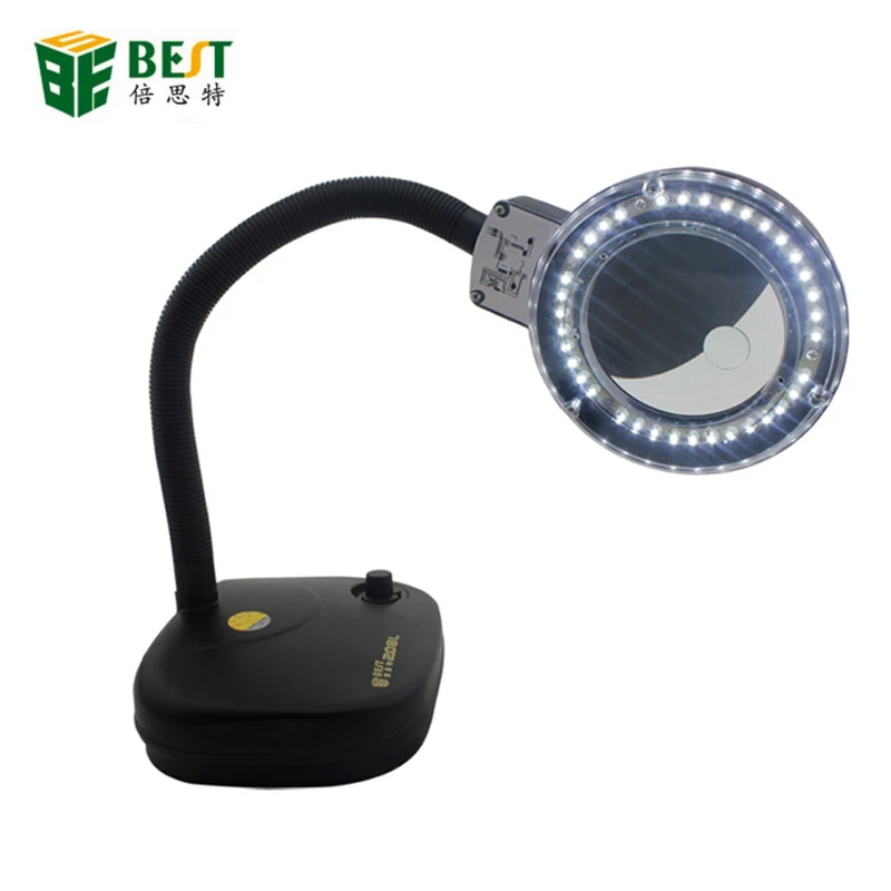 BES BST-208L 5X 10X Magnification Adjustable LED Magnifying Glass Table Lamp Magnifier For Mobile Phone Repair
BES BST-208L 5X 10X Magnification Adjustable LED Magnifying Glass Table Lamp Magnifier For Mobile Phone Repair