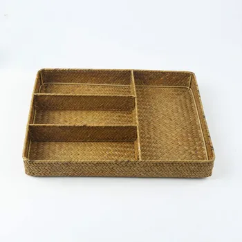 Natural Rattan Cosmetics Storage Boxes 4 Lattice Remote Control Storage Box Case for Clothes Toy Organizer Wicker Baskets
Natural Rattan Cosmetics Storage Boxes 4 Lattice Remote Control Storage Box Case for Clothes Toy Organizer Wicker Baskets