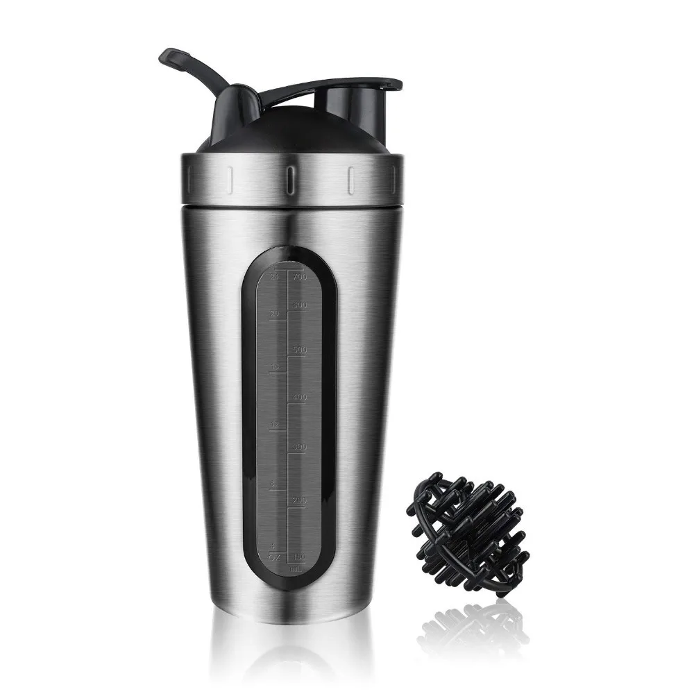 700ml/28OZ Stainless Steel Protein Shaker with Mixing Ball BPA Free Water Bottle Leakproof Gym Tumbler Mixer Sport Drink Bottle
700ml/28OZ Stainless Steel Protein Shaker with Mixing Ball BPA Free Water Bottle Leakproof Gym Tumbler Mixer Sport Drink Bottle