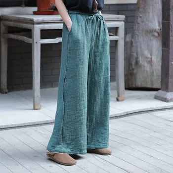 Hot Sale Female Long Solid Thin Loose Pants High Spring Summer Casual Cotton Linen Wide Leg Pants
Hot Sale Female Long Solid Thin Loose Pants High Spring Summer Casual Cotton Linen Wide Leg Pants