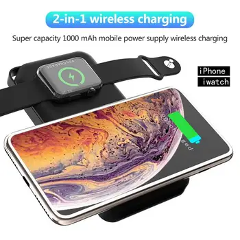 2-in-1 Portable Power Source Wireless Charger Power Bank For IWatch Watch Mobile Phone Wireless Charger Power Bank 10000mAh
2-in-1 Portable Power Source Wireless Charger Power Bank For IWatch Watch Mobile Phone Wireless Charger Power Bank 10000mAh