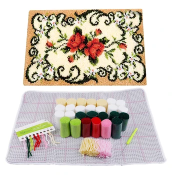 Flower Latch Hook Kit Needlework Crocheting Embroidery DIY Cushion Carpet For Decorative Embroidery Latch Hook Home Carpet
Flower Latch Hook Kit Needlework Crocheting Embroidery DIY Cushion Carpet For Decorative Embroidery Latch Hook Home Carpet