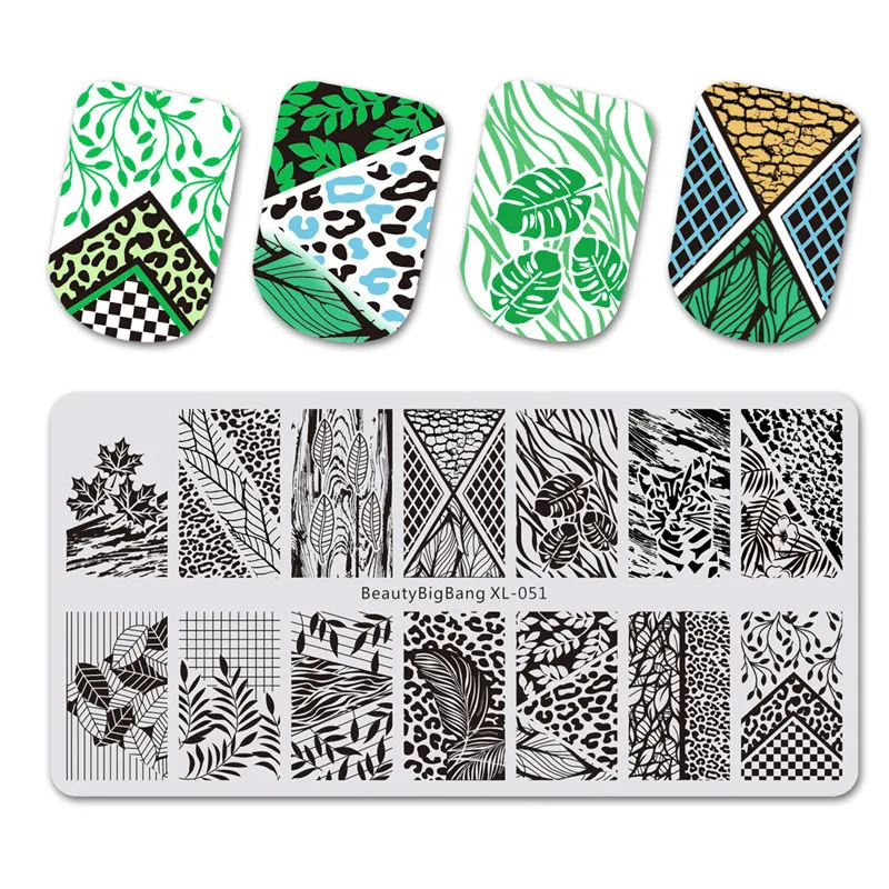 BeautyBigBang 1PC stencil for Nail stamping Plates Leaf Theme Leopard print Stamping for nails Stencil Template Art Tool XL-051
BeautyBigBang 1PC stencil for Nail stamping Plates Leaf Theme Leopard print Stamping for nails Stencil Template Art Tool XL-051