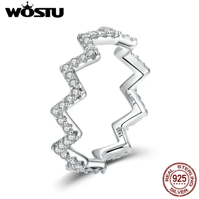 WOSTU 2019 Sterling Silver Wave Ring Geometric Zircon Simple Silver Ring Princess Finger Rings For Women Fashion Jewelry CQR480
WOSTU 2019 Sterling Silver Wave Ring Geometric Zircon Simple Silver Ring Princess Finger Rings For Women Fashion Jewelry CQR480