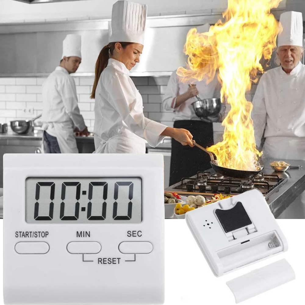 99 Minutes LCD Digital Kitchen Timer Count-Down Up Clock Loud Alarm Magnet Clock DIY Stand White Kitchen Oven Cooking Timer
99 Minutes LCD Digital Kitchen Timer Count-Down Up Clock Loud Alarm Magnet Clock DIY Stand White Kitchen Oven Cooking Timer