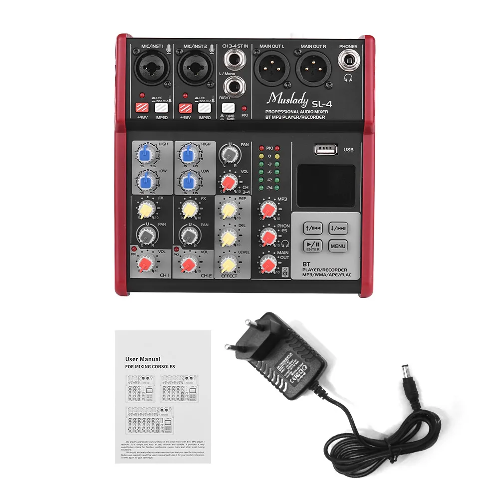 Guitar Accessories Mixing Console BT Connection Player for Recording Live Broadcast Karaoke Mixer 2-band EQ 48V Phantom Power
Guitar Accessories Mixing Console BT Connection Player for Recording Live Broadcast Karaoke Mixer 2-band EQ 48V Phantom Power